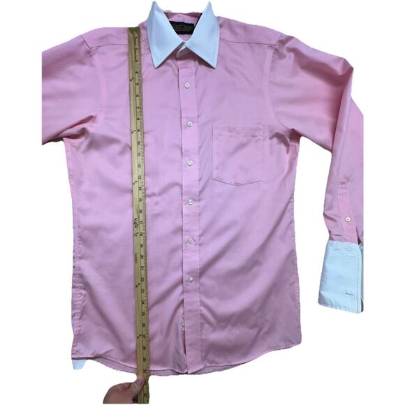 Donald Trump Dress Shirt Mens Pink French Cuff Signature Collection 14.5 32/33 - Picture 7 of 9